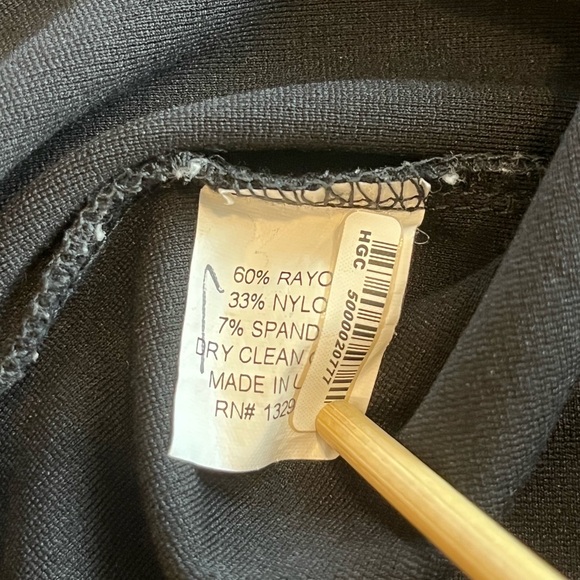 AMANDA UPRICHARD Black Split Back Exposed Zipper 3/4 Sleeve Top Blouse L - Picture 5 of 8